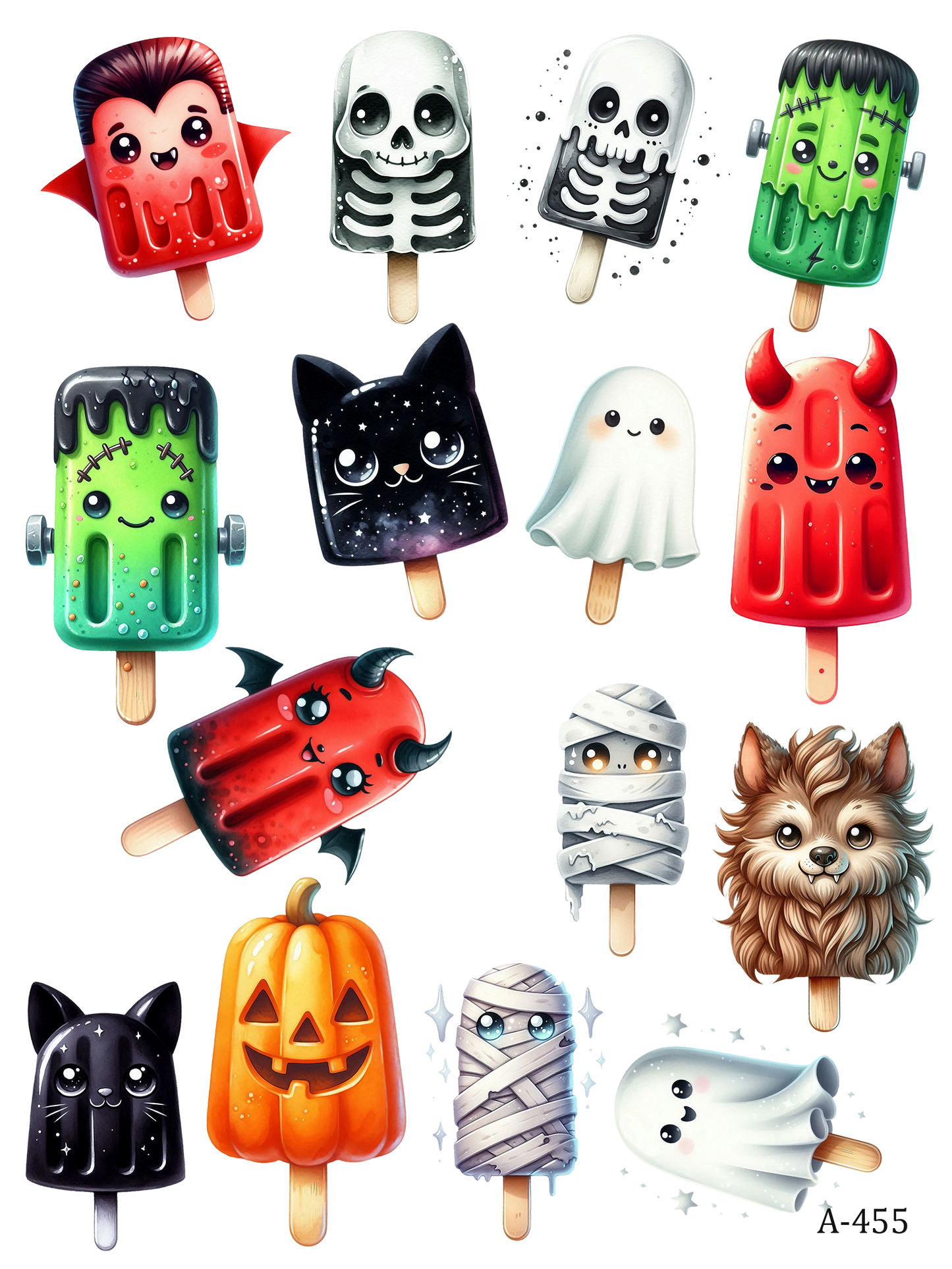 A446-A455 embossed sticker A455 embossed sticker