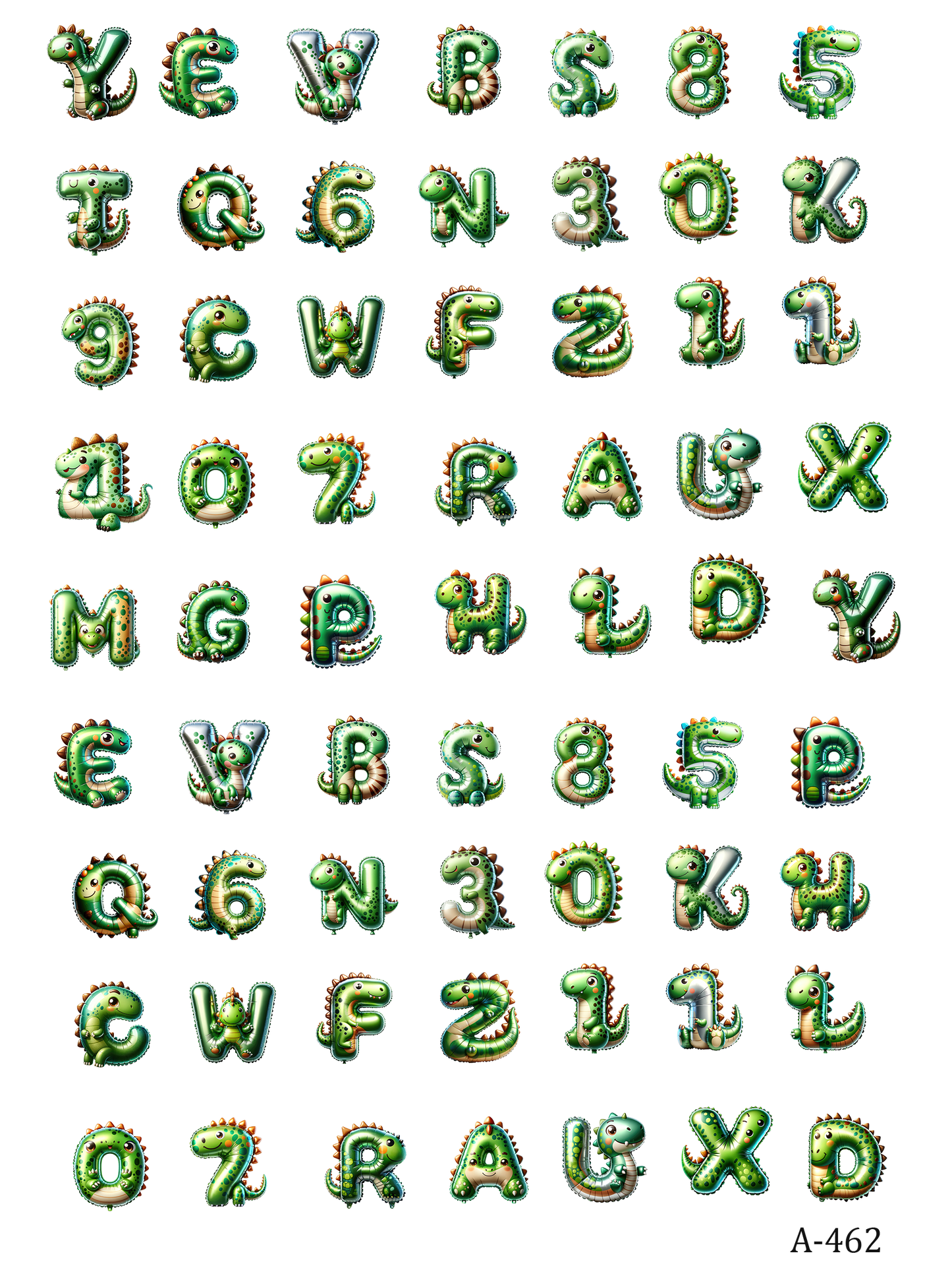 A456-A462 embossed sticker A462 embossed sticker