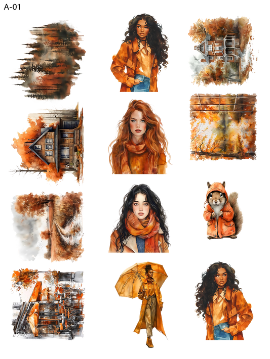 A01 embossed sticker A01 pre-cut embossed sticker (5.91*7.87 inch)