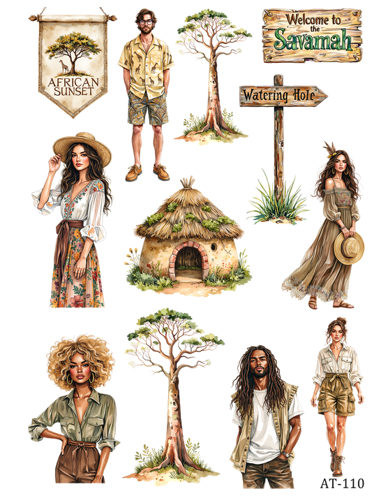 AT110-AT112 embossed sticker AT110