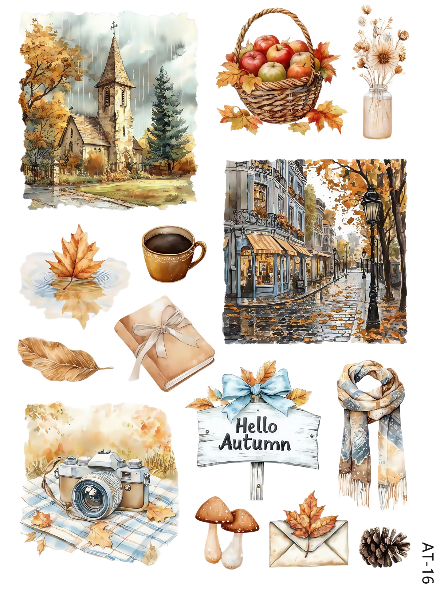 AT06-AT16 embossed sticker AT pre-cut embossed sticker (5.91*7.87 inch)