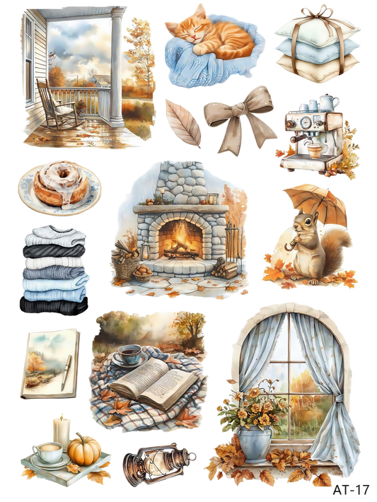 AT17-AT26 embossed sticker AT17 pre-cut embossed sticker (5.91*7.87 inch)