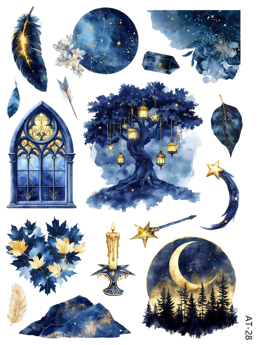 AT27-AT37 embossed sticker AT28 pre-cut embossed sticker (5.91*7.87 inch)