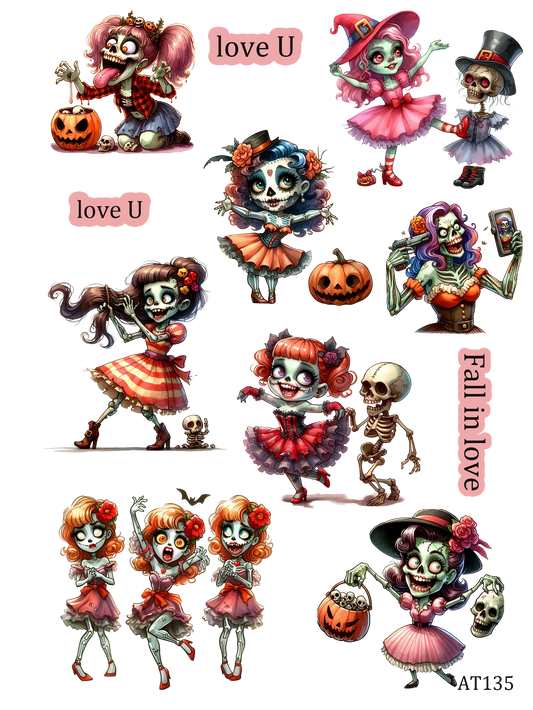 AT133-AT143 embossed sticker AT135