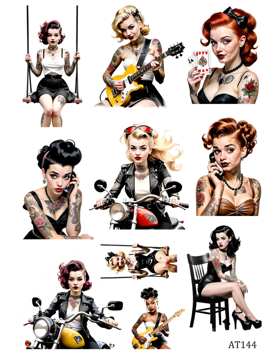 AT144-AT148 embossed sticker AT144