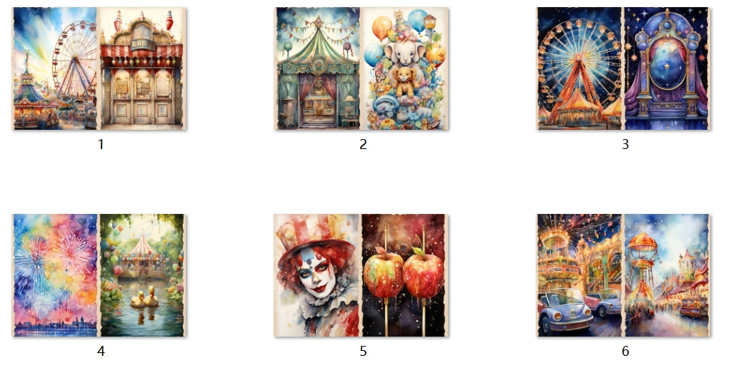 B94-B103 background paper B103 6pcs (A5 size)