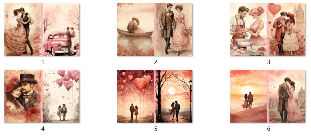 B124-B133 background paper B133 6pcs (A5 size)