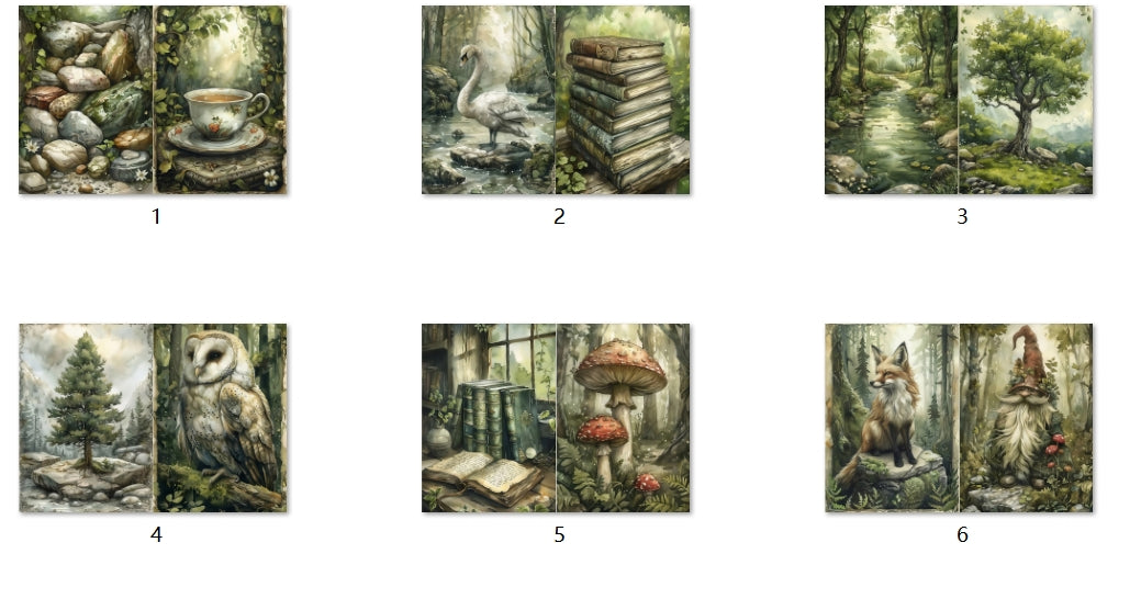 B134-B143 background paper B143 6pcs (A5 size)