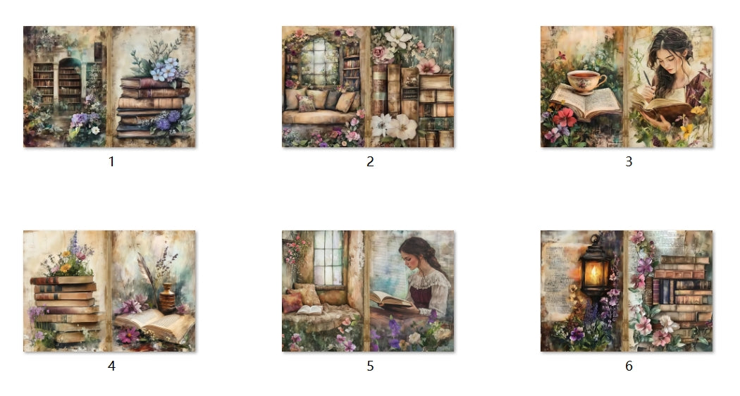 B154-B163 background paper B163 6pcs (A5 size)