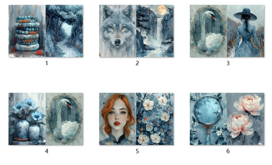 B214-B223 background paper B216 6pcs (A5 size)