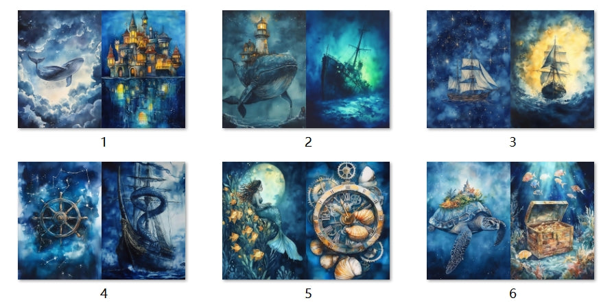 B234-B243 background paper B243 6pcs (A5 size)