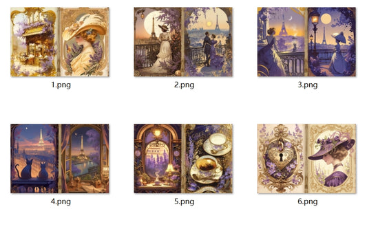 B294-B303 background paper B294 6pcs (A5 size)