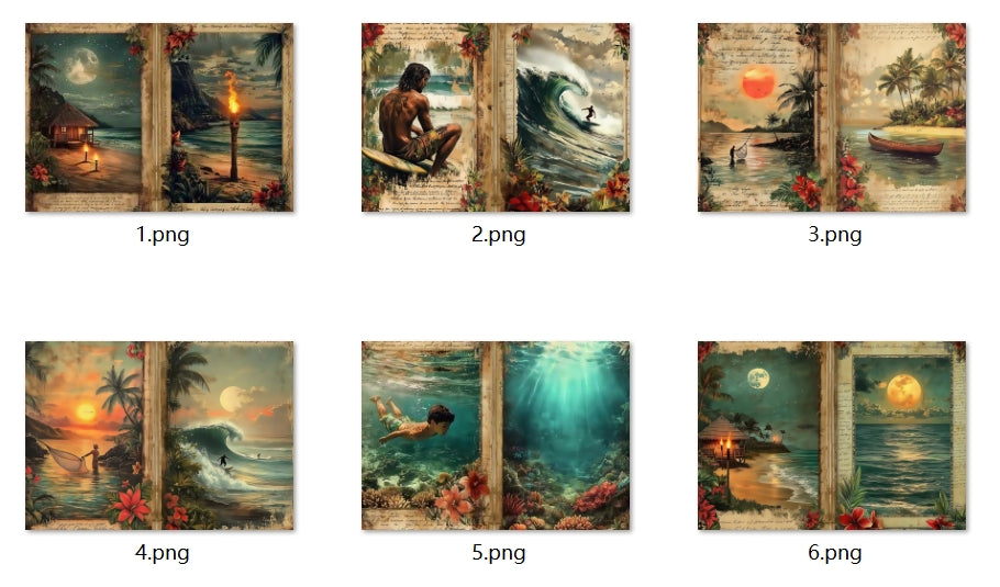 B294-B303 background paper B303 6pcs (A5 size)