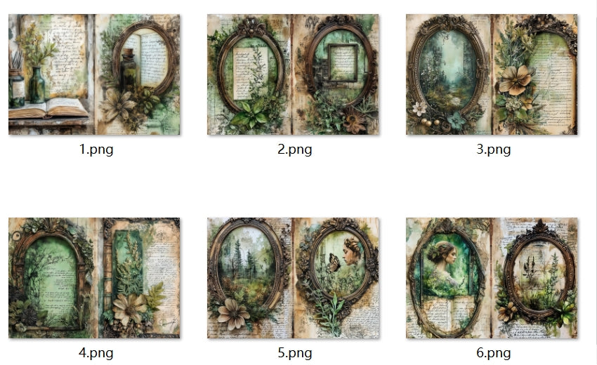 B334-B343 background paper B343 6pcs (A5 size)