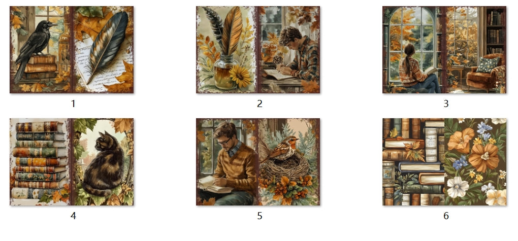 B74-B83 background paper B83 6pcs (A5 size)