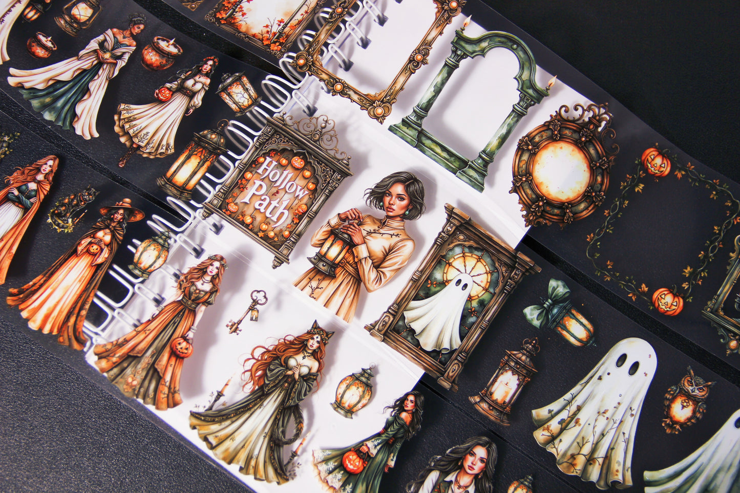 Gothic Witches Circus Pet Tape Journal Stickers Craft Supplies Planner for Creative Projects