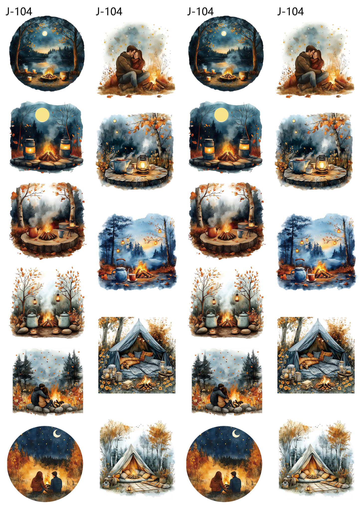 A104 embossed sticker