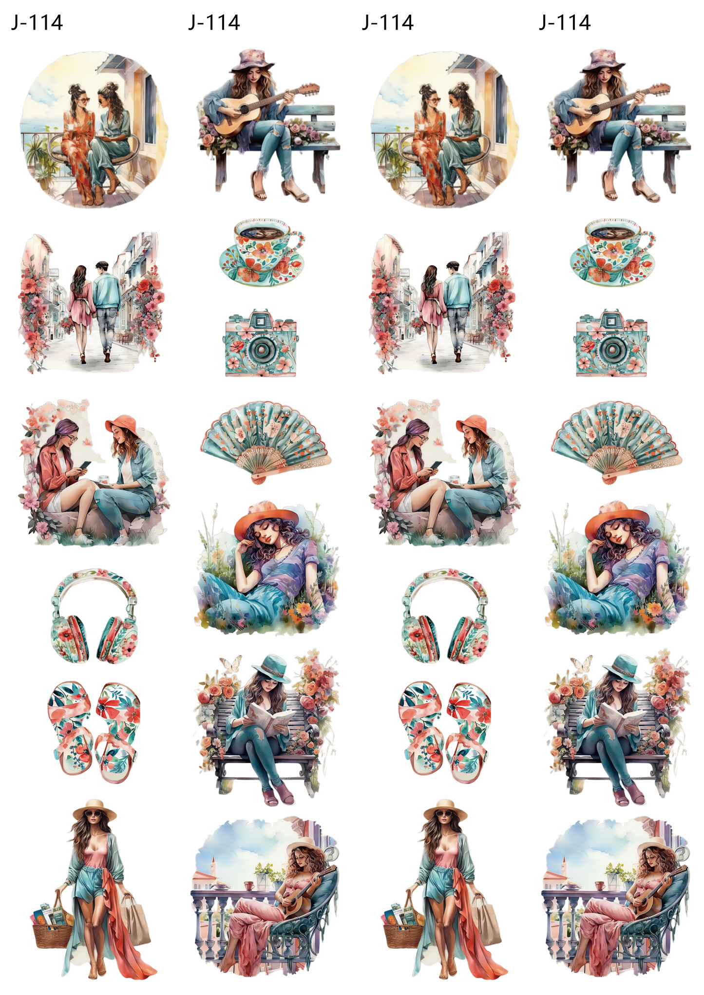 A114 embossed sticker