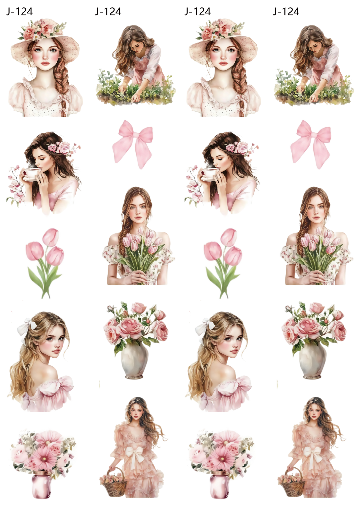 A124 embossed sticker