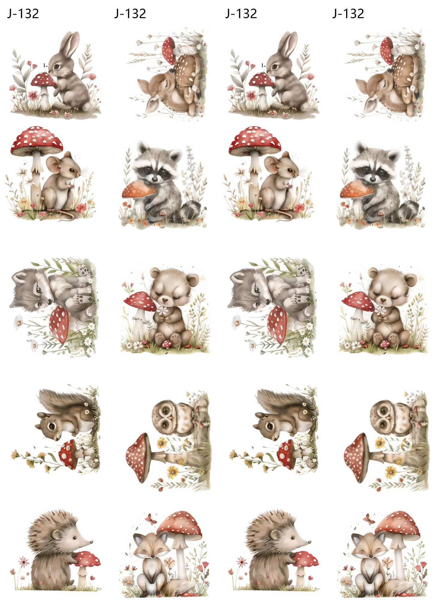 A132 embossed sticker