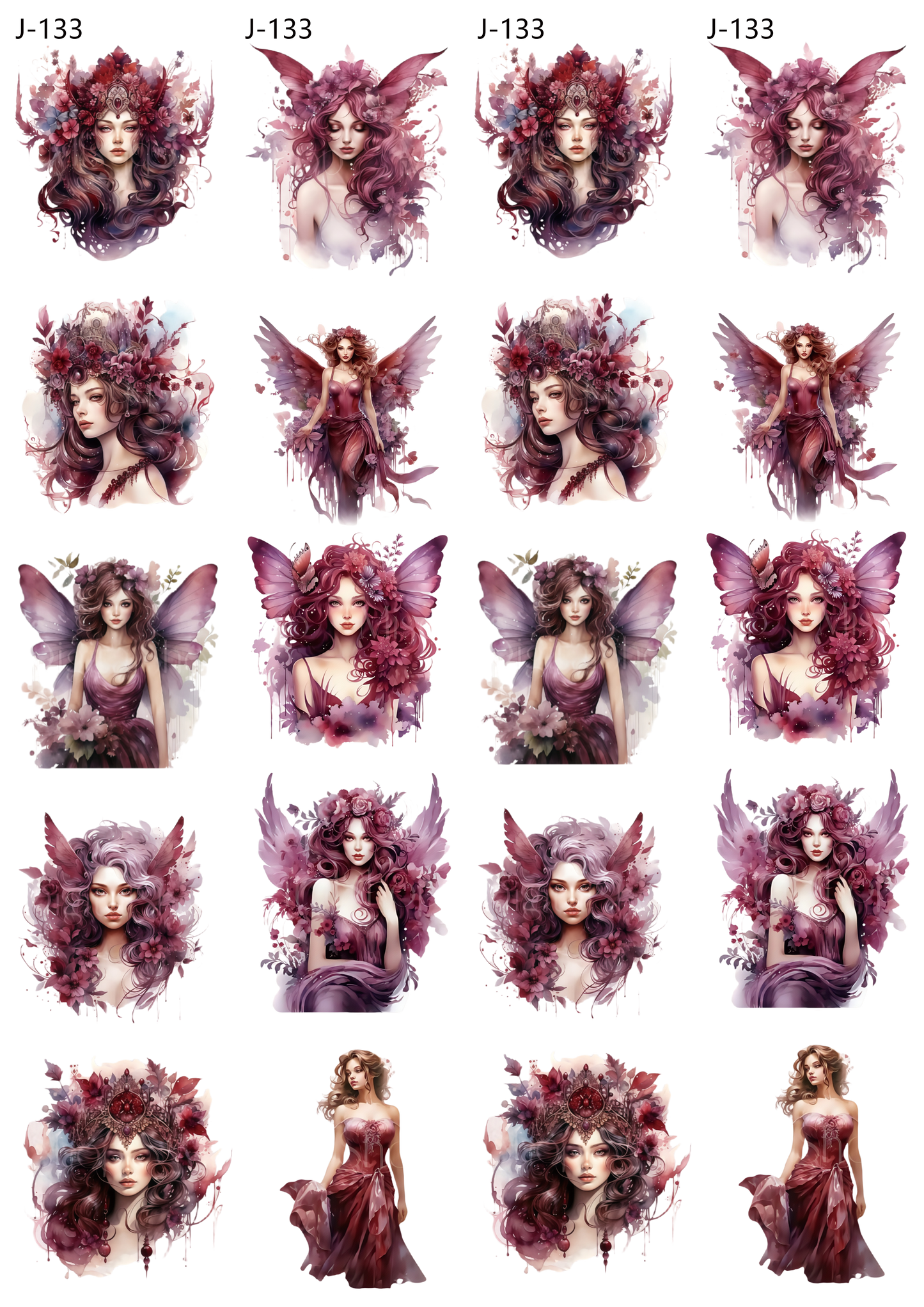 A133 embossed sticker