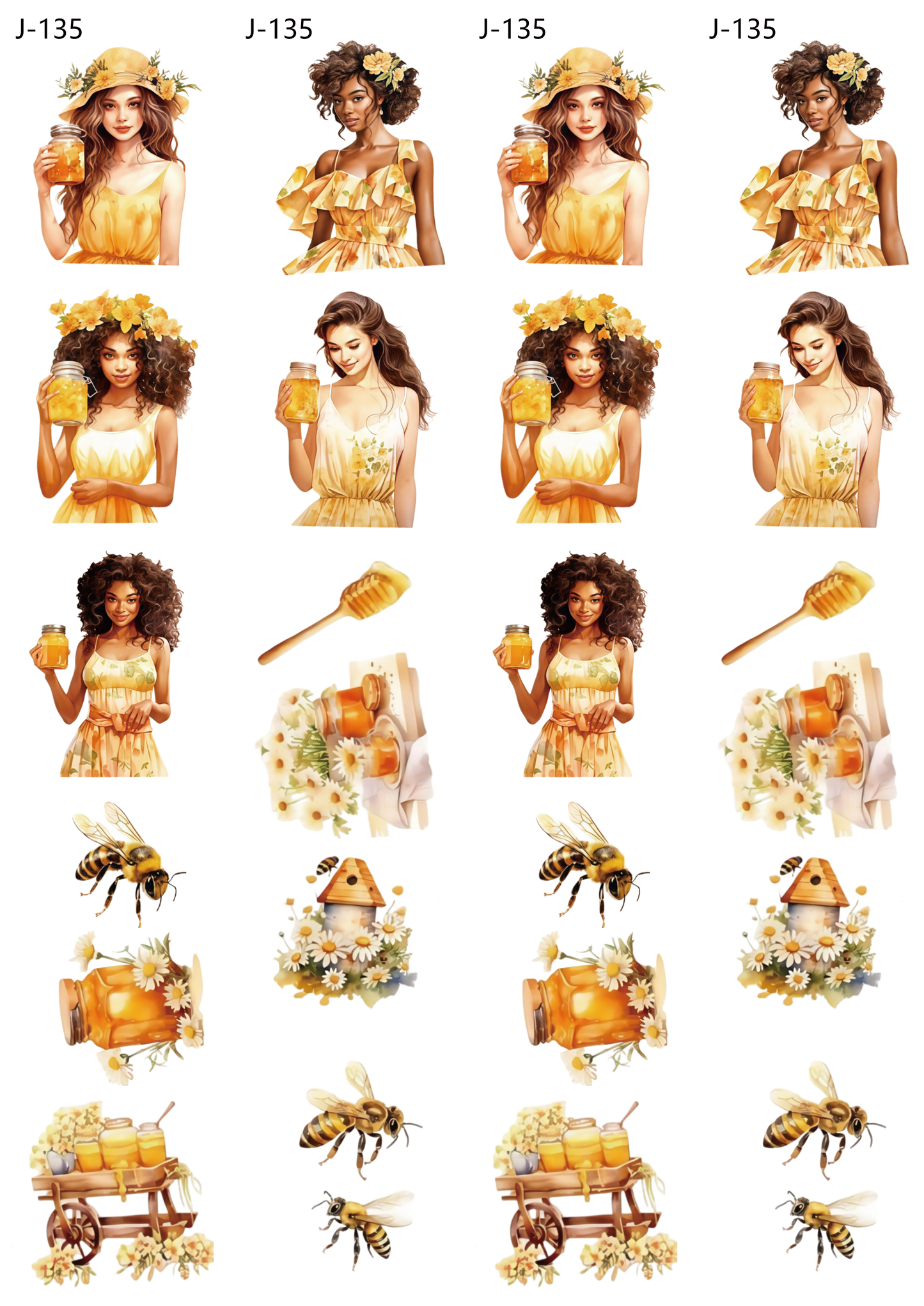 A135 embossed sticker