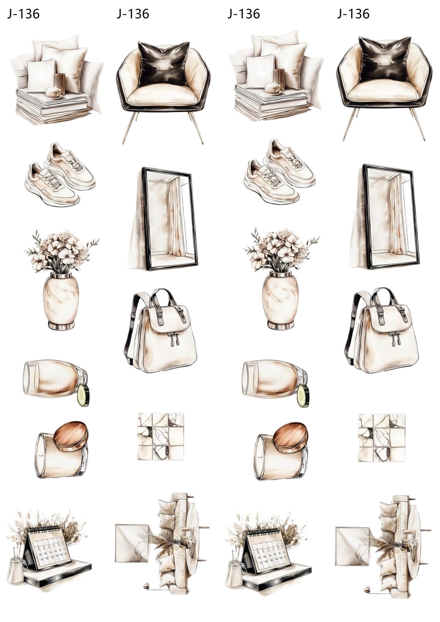 A136 embossed sticker