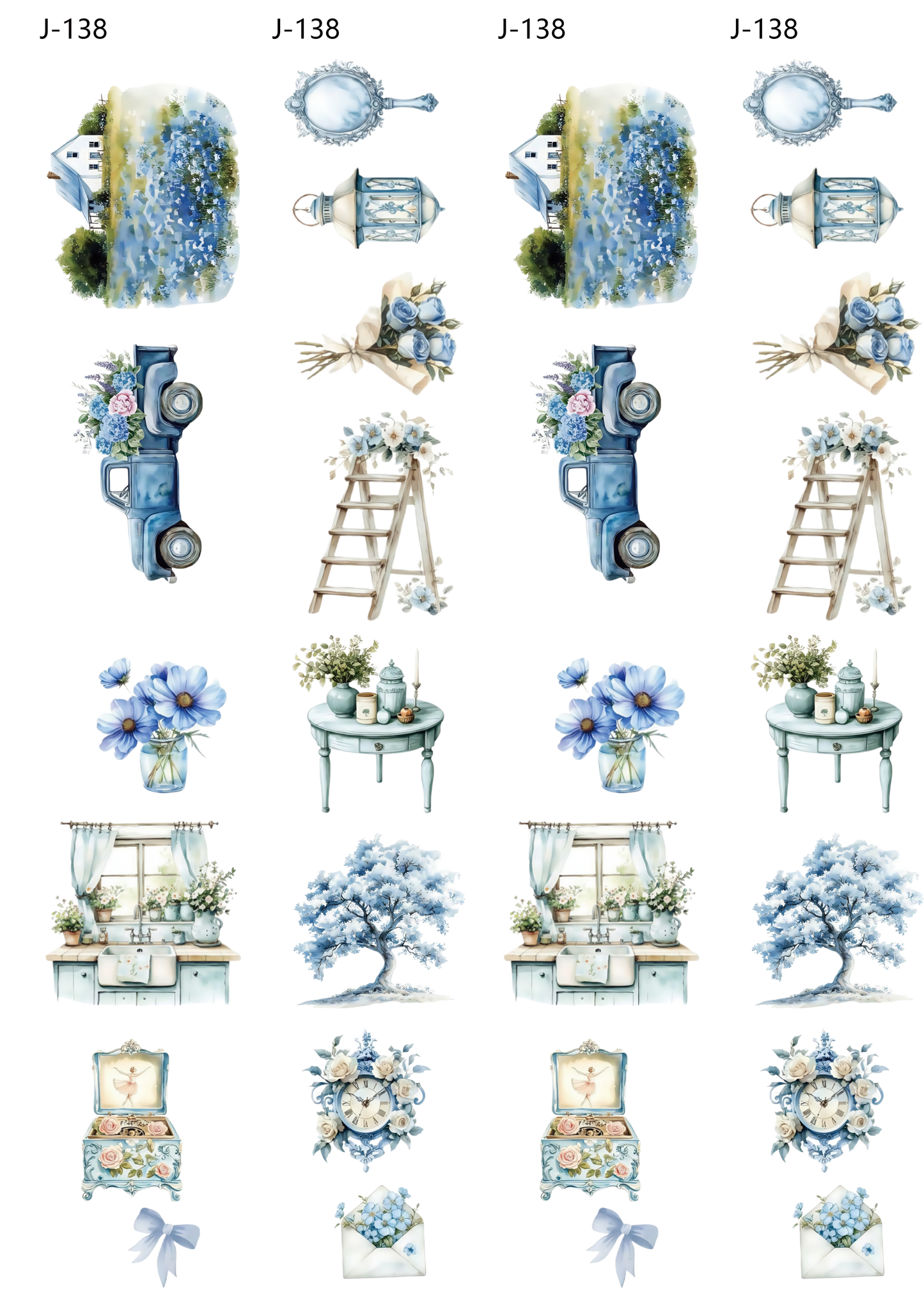 A138 embossed sticker