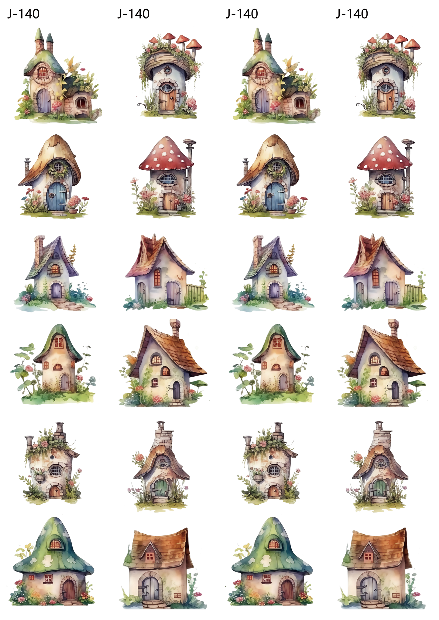 A140 embossed sticker