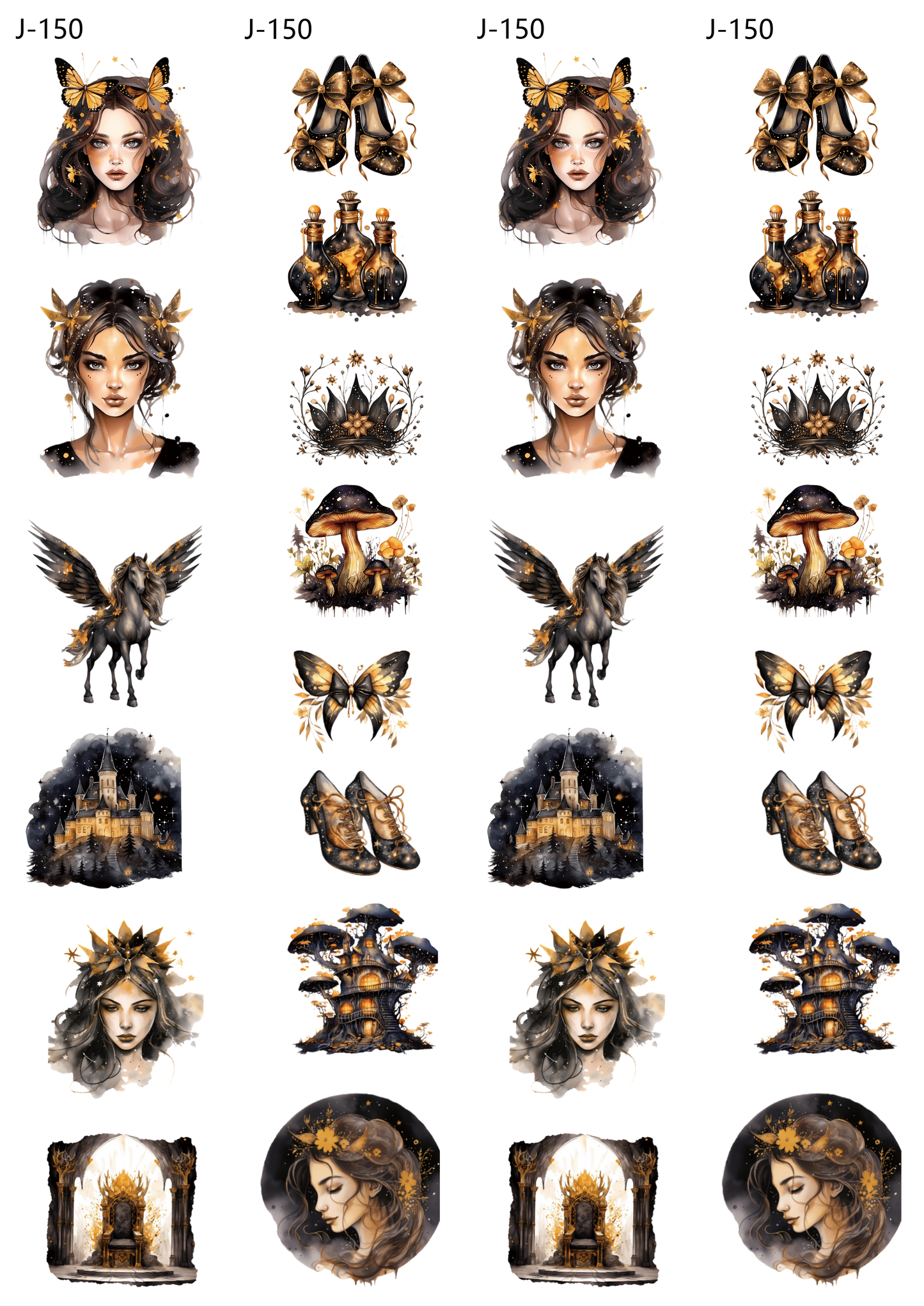 A150 embossed sticker