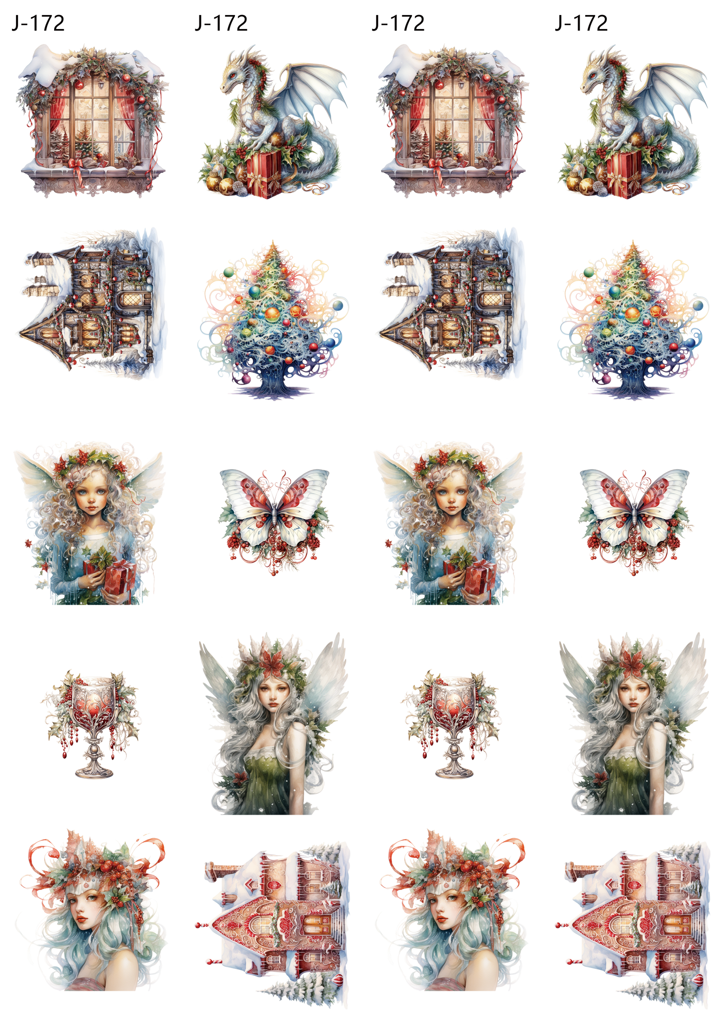 A172 embossed sticker