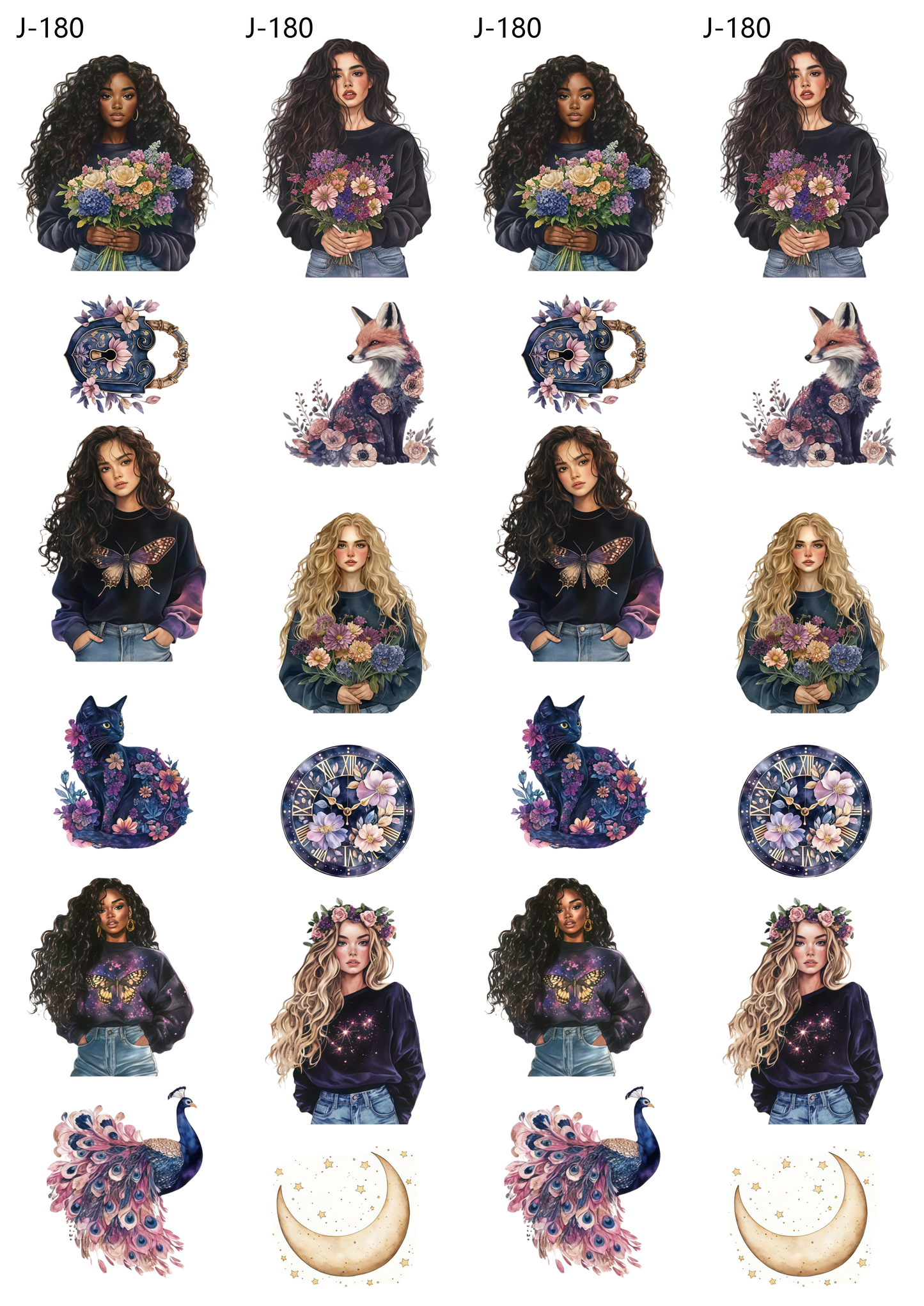 A180 embossed sticker