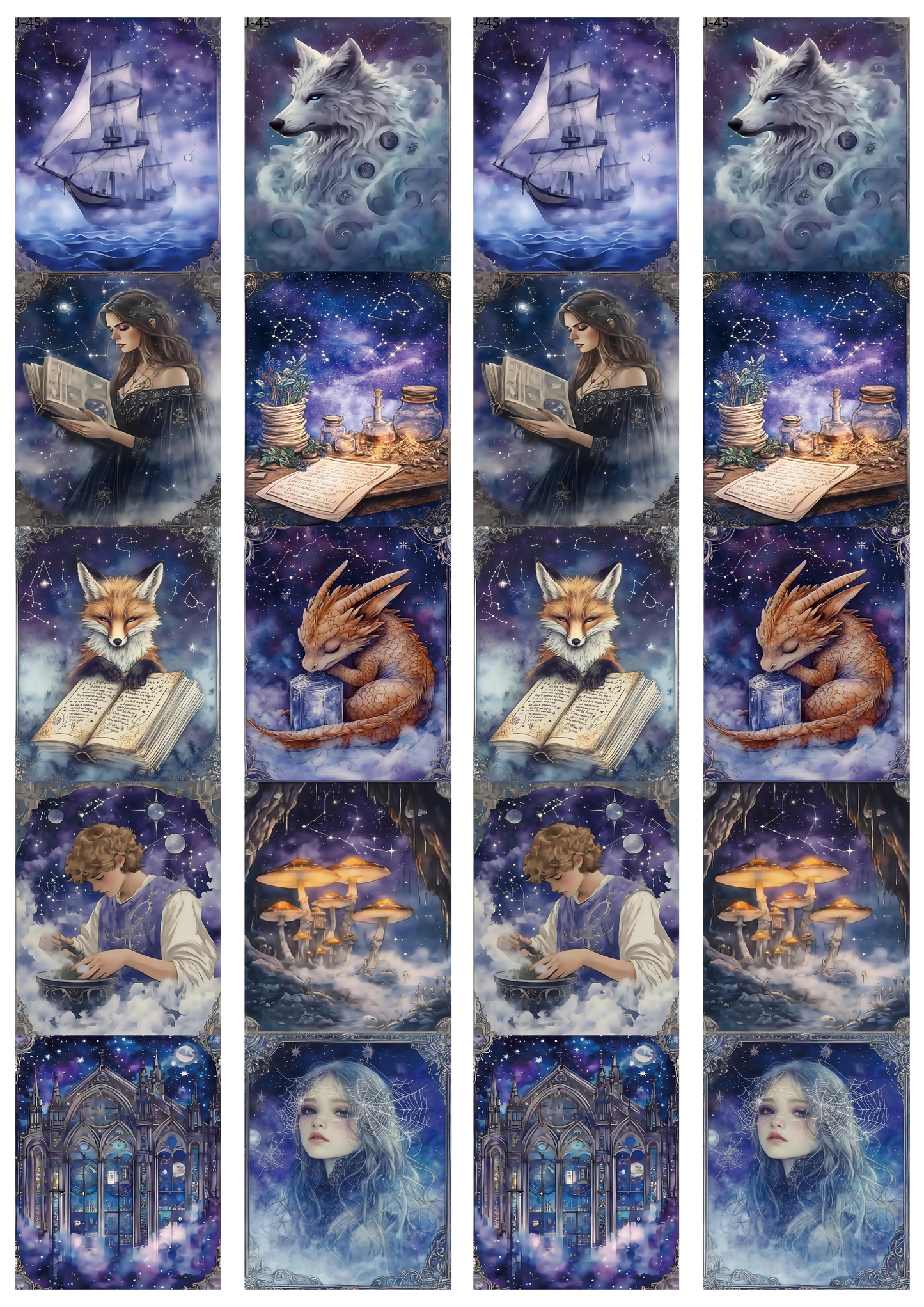 A45 embossed sticker