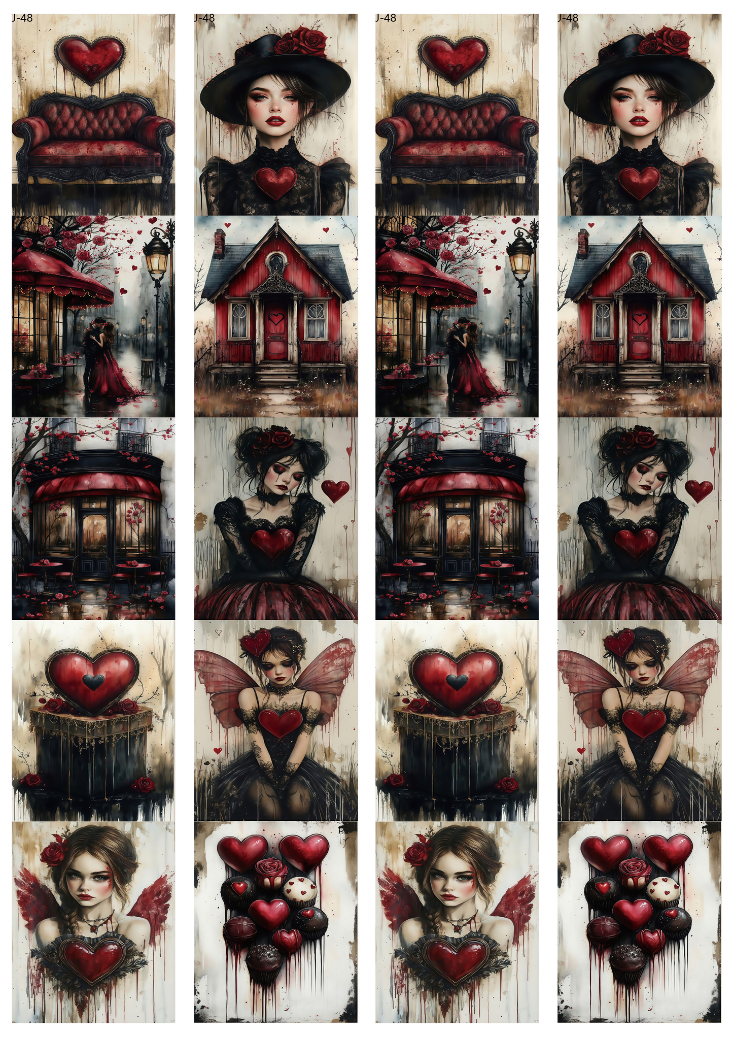 A48 embossed sticker