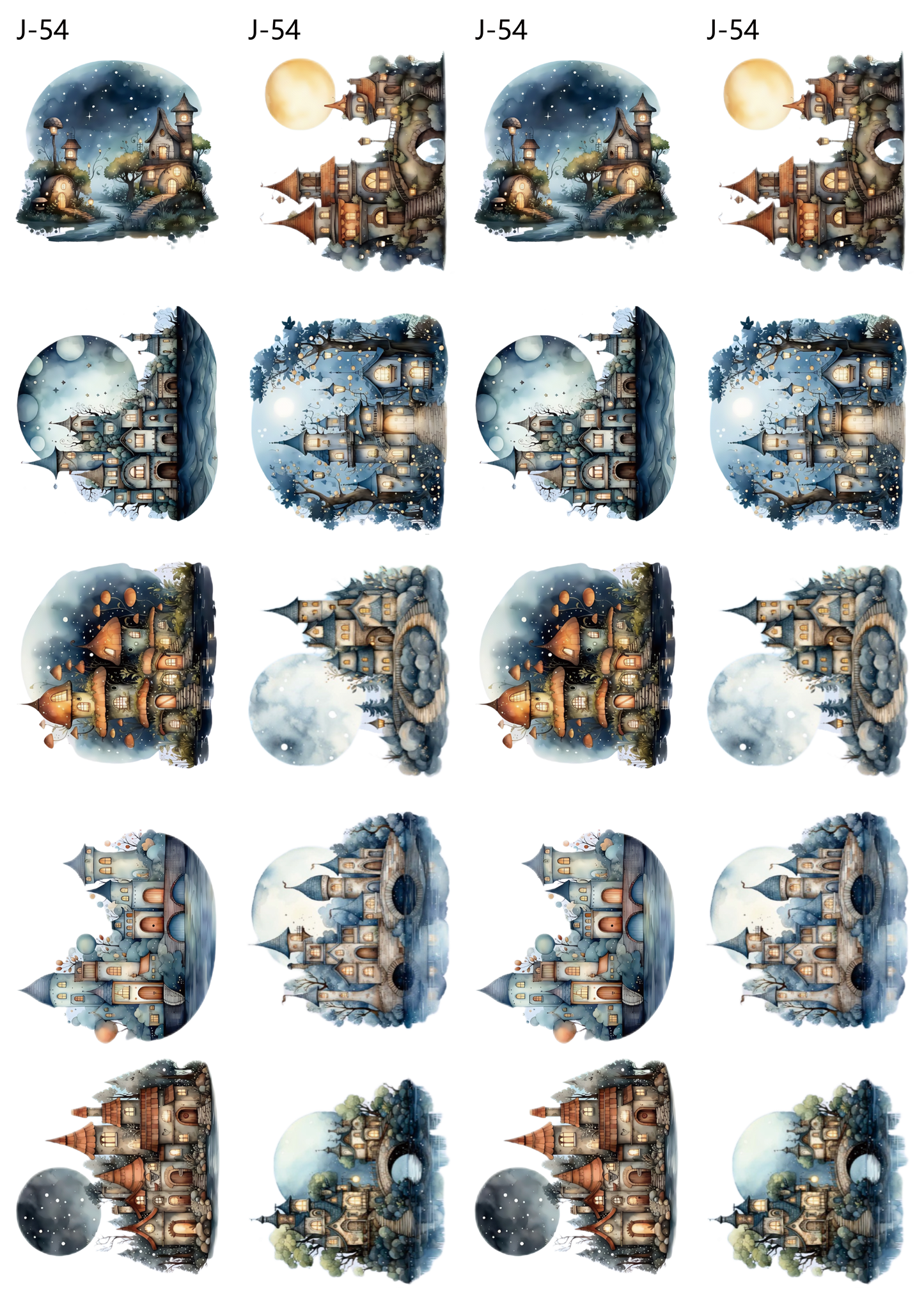 A54 embossed sticker