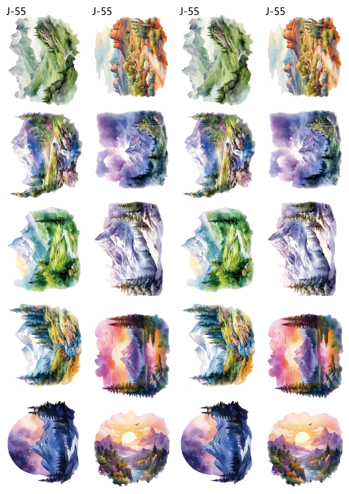 A55 embossed sticker