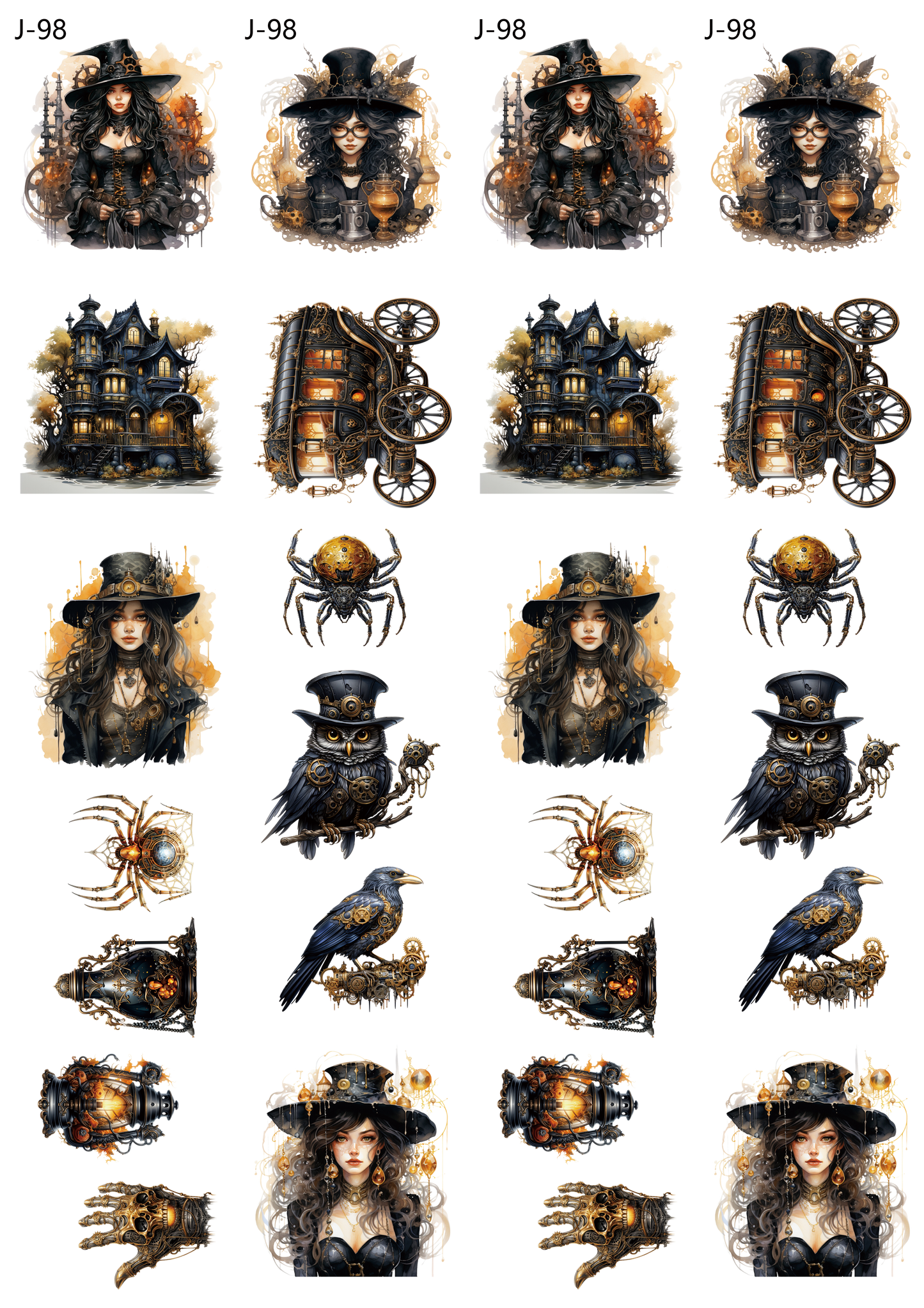 A98 embossed sticker