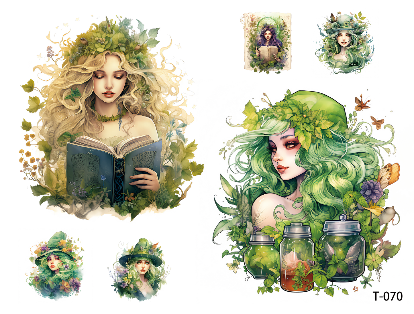 T061-T070 3D pre-cut embossed sticker 1pcs(4.92*3.74 inch) T070