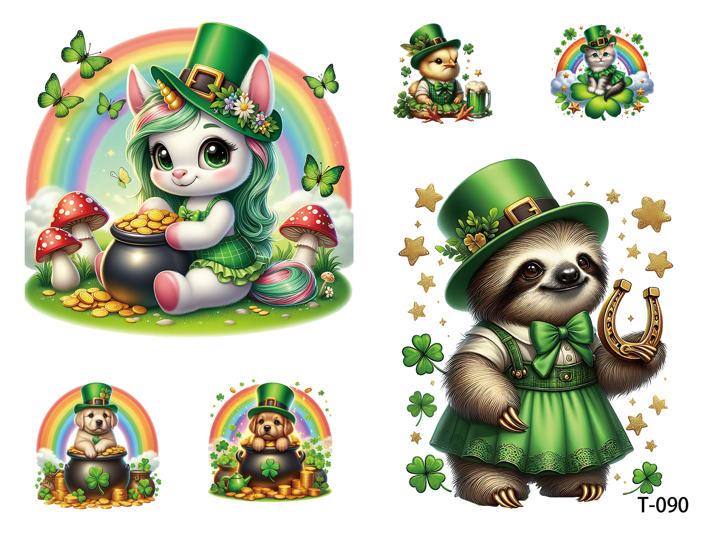 T081-T090 3D pre-cut embossed sticker 1pcs(4.92*3.74 inch) T090