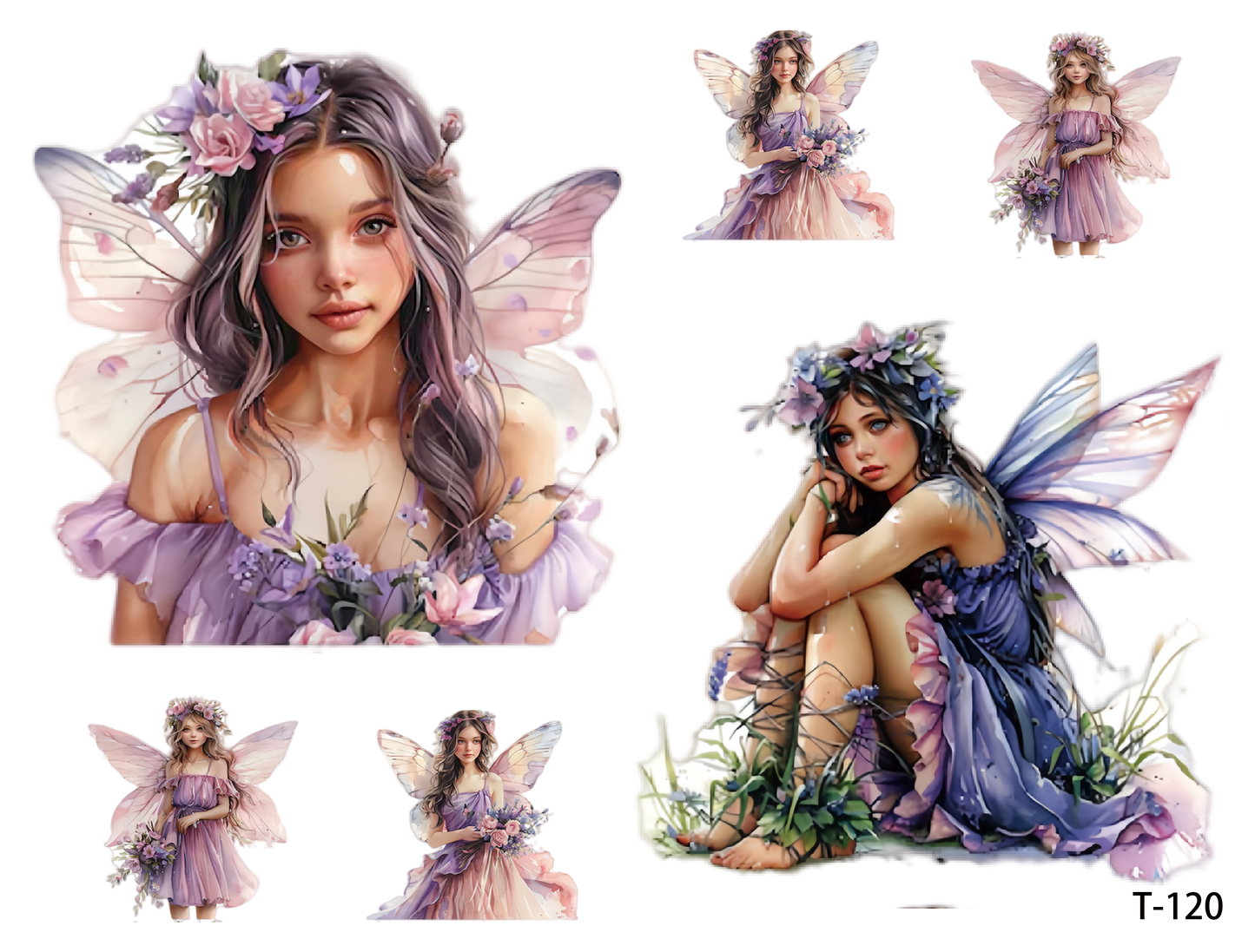 T111-T120 3D pre-cut embossed sticker 1pcs(4.92*3.74 inch) T120