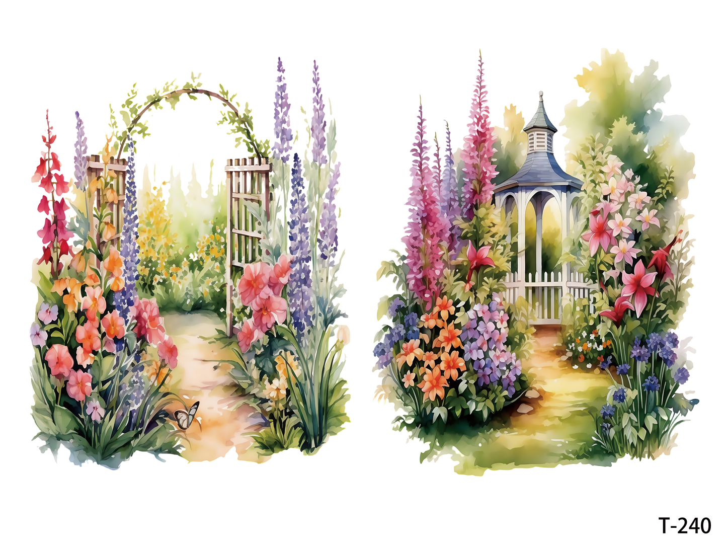 T231-T240 3D pre-cut embossed sticker 1pcs(4.92*3.74 inch) T240