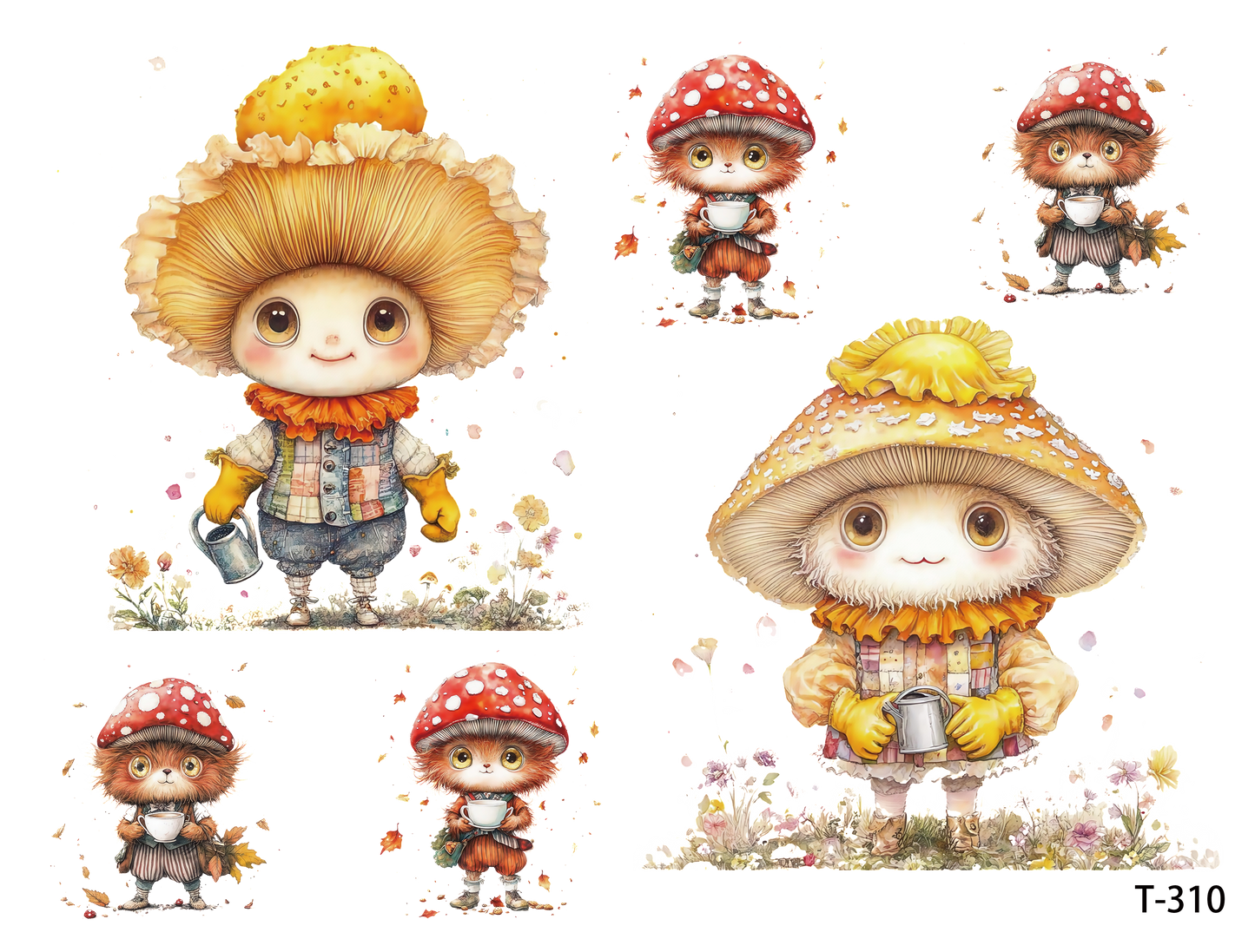 T301-T310 3D pre-cut embossed sticker 1pcs(4.92*3.74 inch) T310