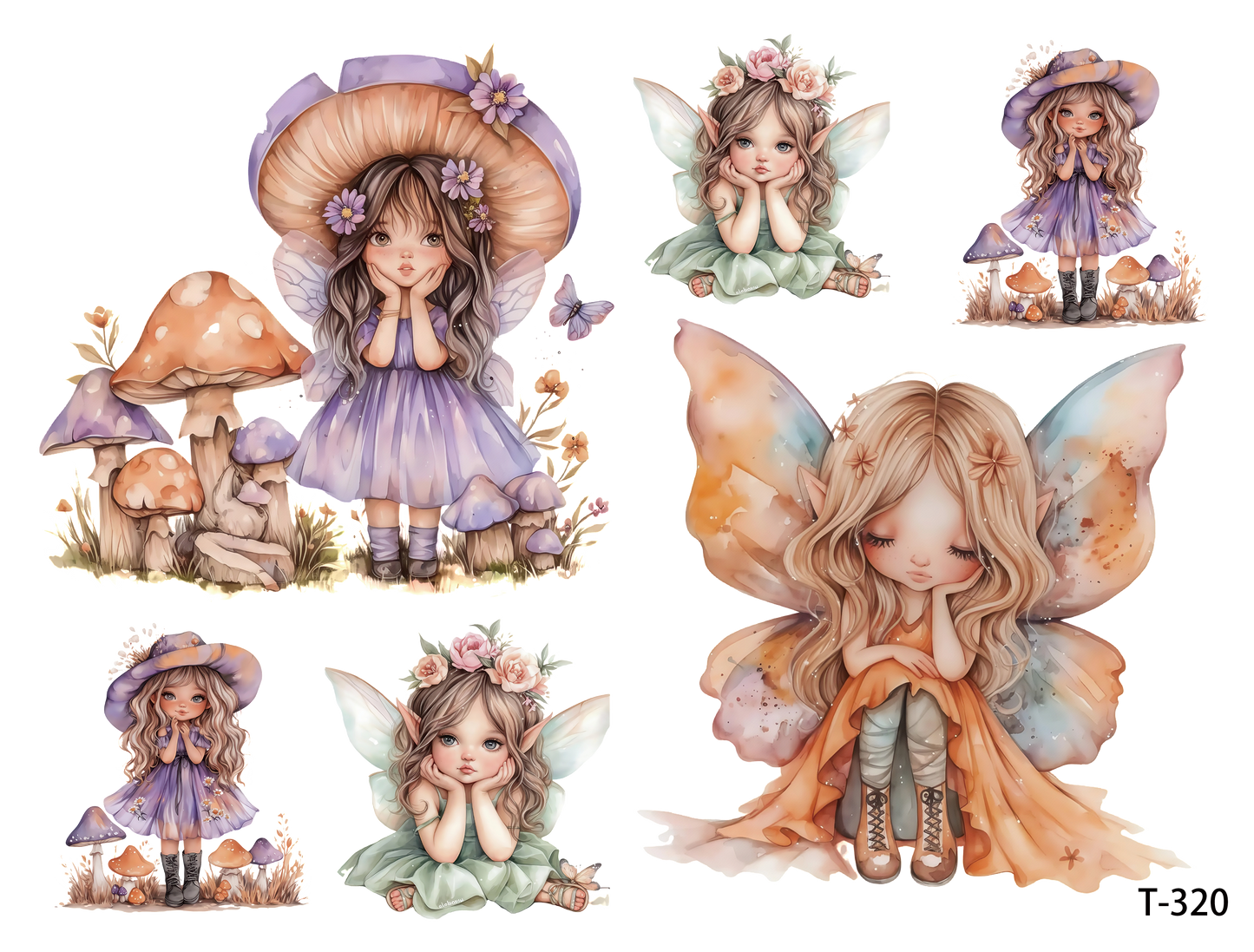 T311-T320 3D pre-cut embossed sticker 1pcs(4.92*3.74 inch) T320