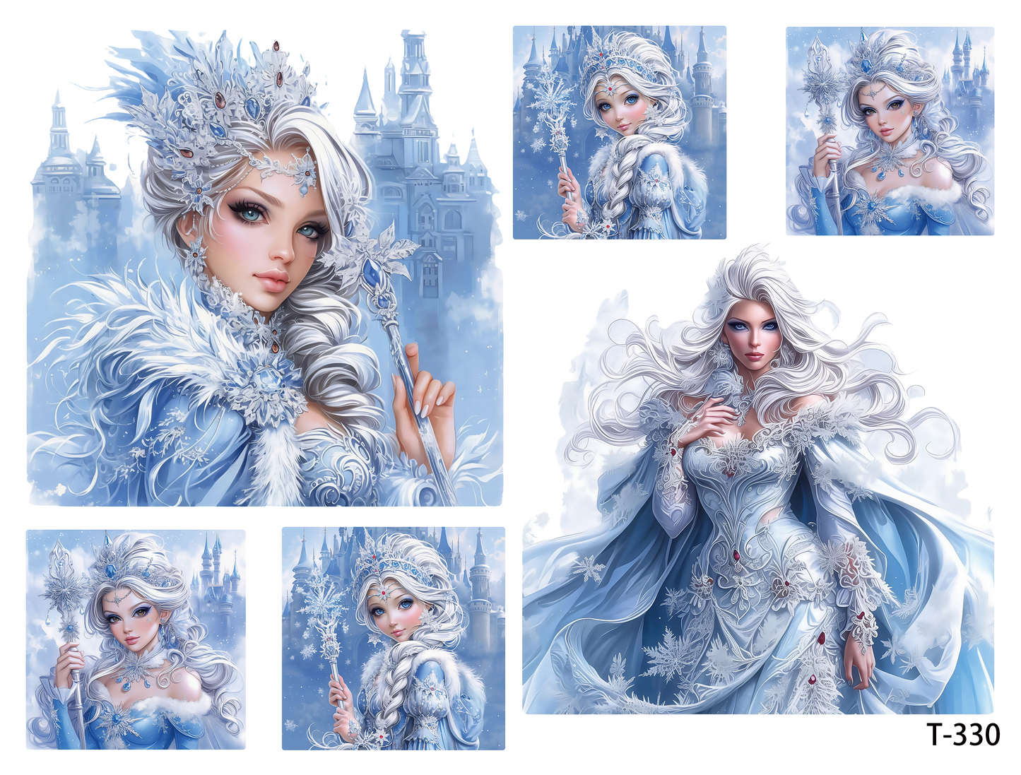 T321-T330 3D pre-cut embossed sticker 1pcs(4.92*3.74 inch) T330