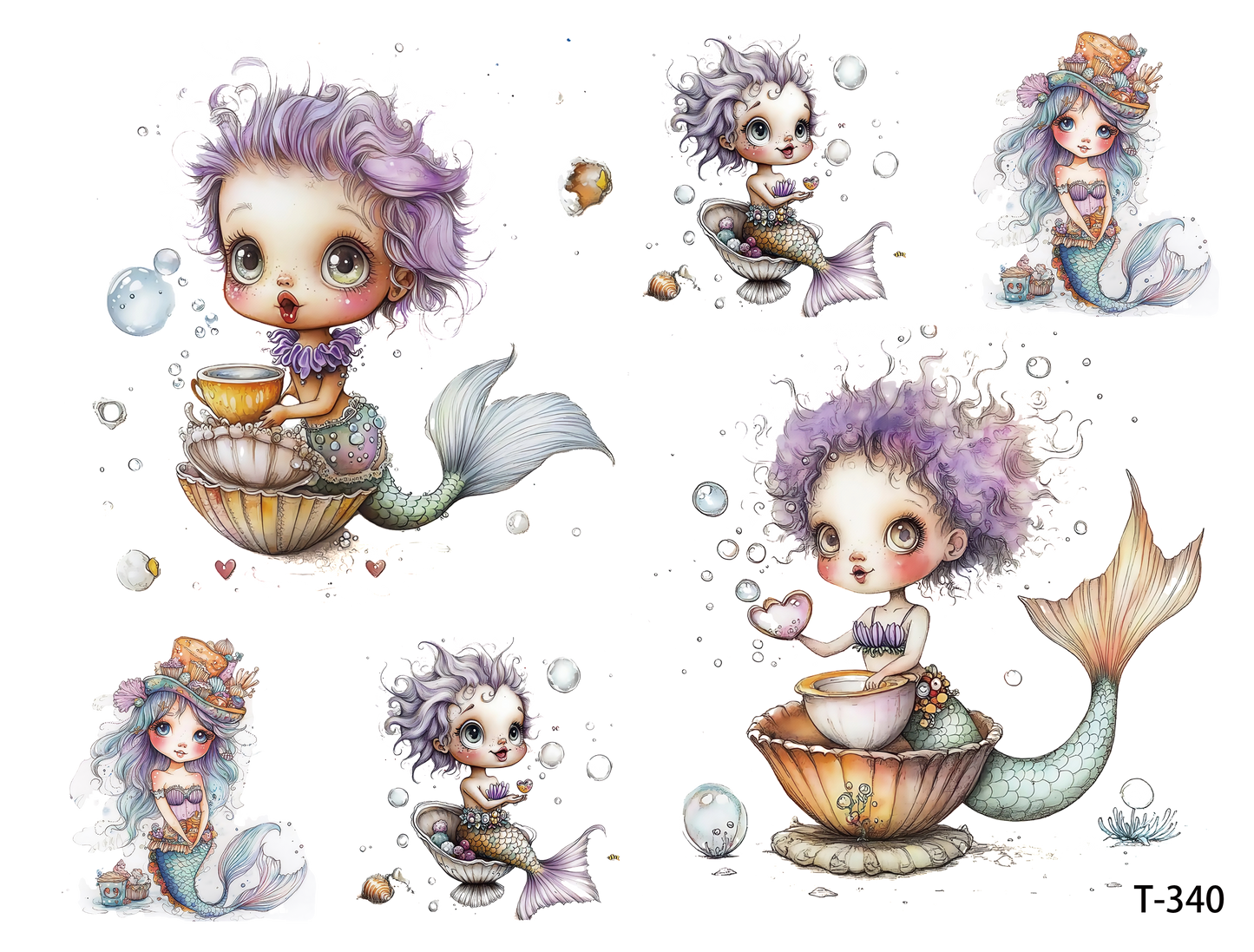 T331-T340 3D pre-cut embossed sticker 1pcs(4.92*3.74 inch) T340