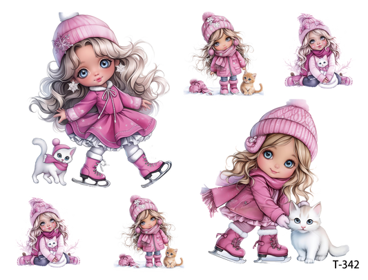 T341-T350 3D pre-cut embossed sticker 1pcs(4.92*3.74 inch) T342