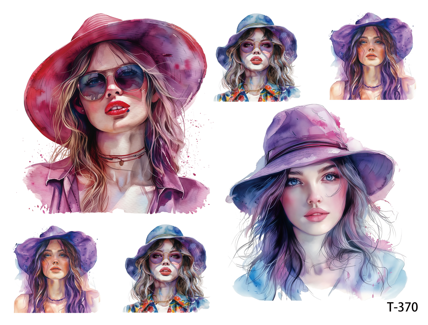 T361-T370 3D pre-cut embossed sticker 1pcs(4.92*3.74 inch) T370