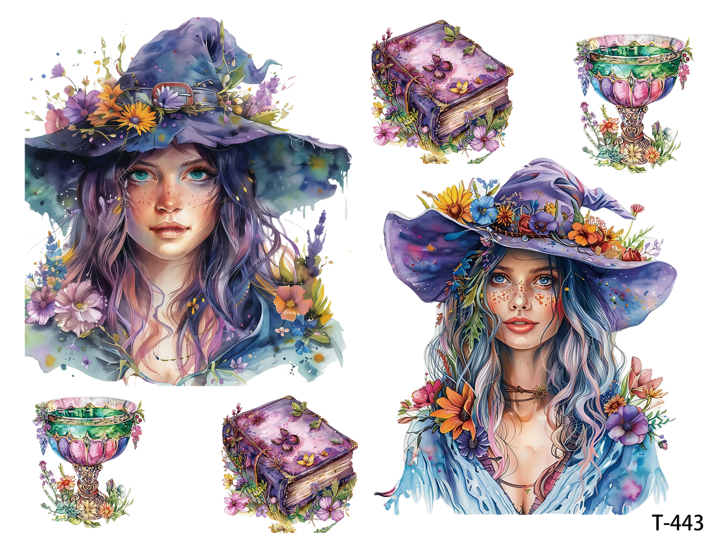 T441-T443 3D pre-cut embossed sticker 1pcs(4.92*3.74 inch) T443