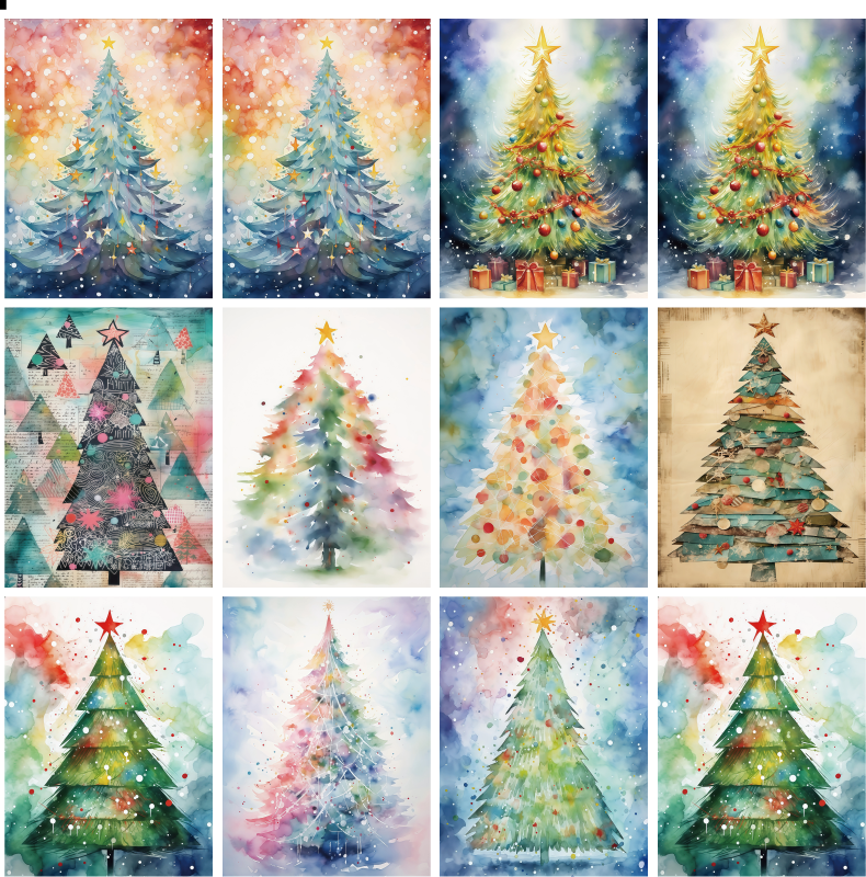 X10 PET background sticker junk journal, scrapbooking,bullet journal, card making 1pack 24 pcs (pattern size 6.4*8.7 cm)