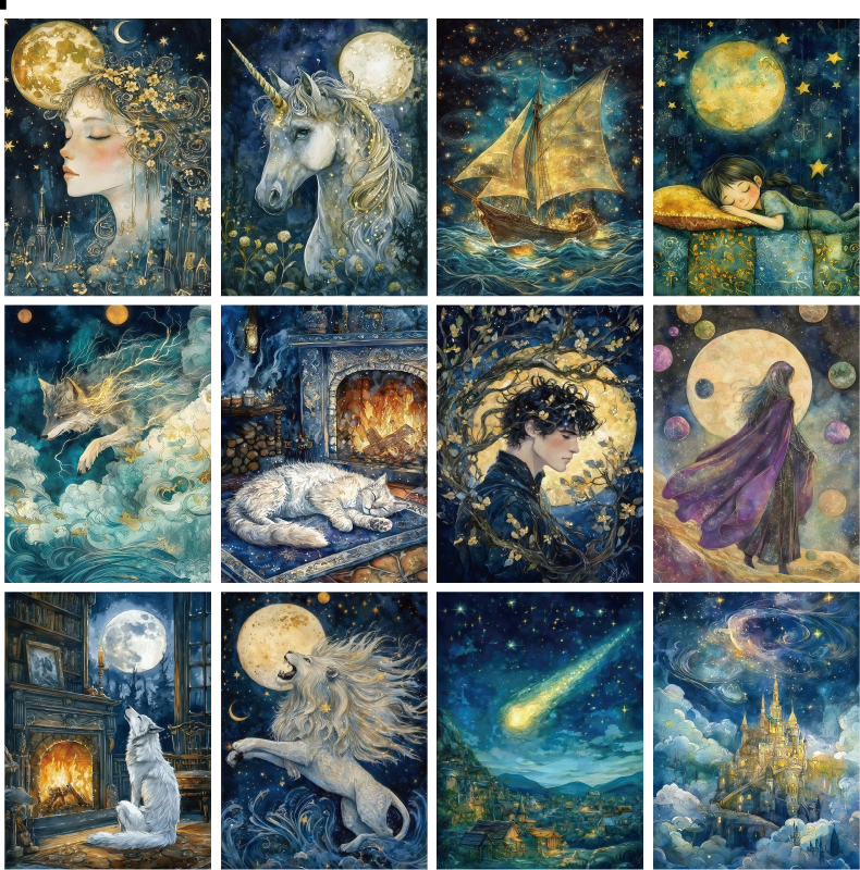 X11 PET background sticker junk journal, scrapbooking,bullet journal, card making 1pack 24 pcs (pattern size 6.4*8.7 cm)